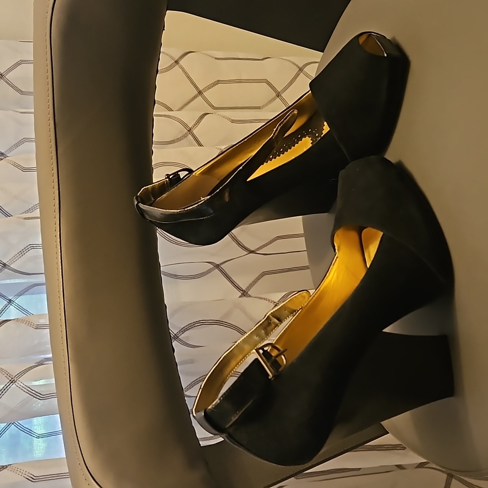 Black Suede 5" Heels